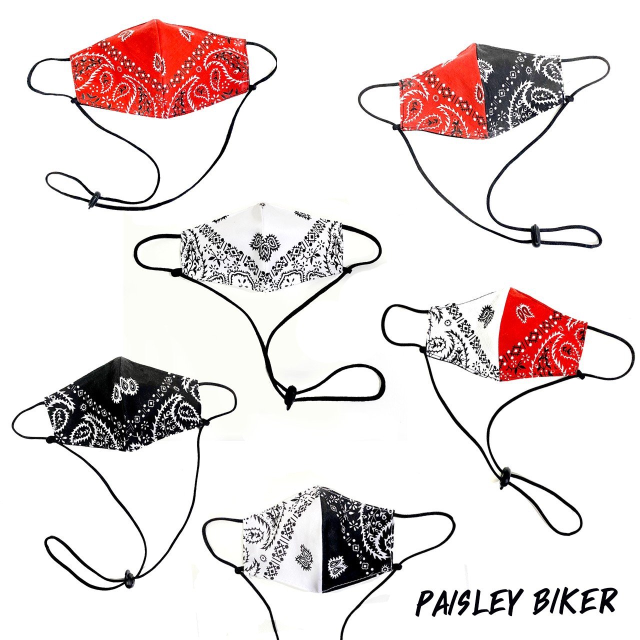 หน้ากากผ้า Paisley Biker Mask หน้ากากผ้า Paisley Biker Mask
