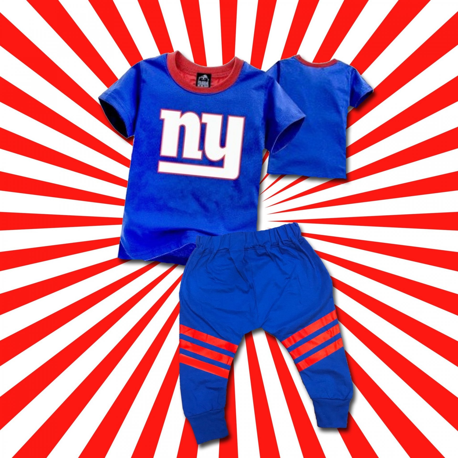 เสื้อ ny blue กุ้นคอแดง  เสื้อ ny blue กุ้นคอแดง