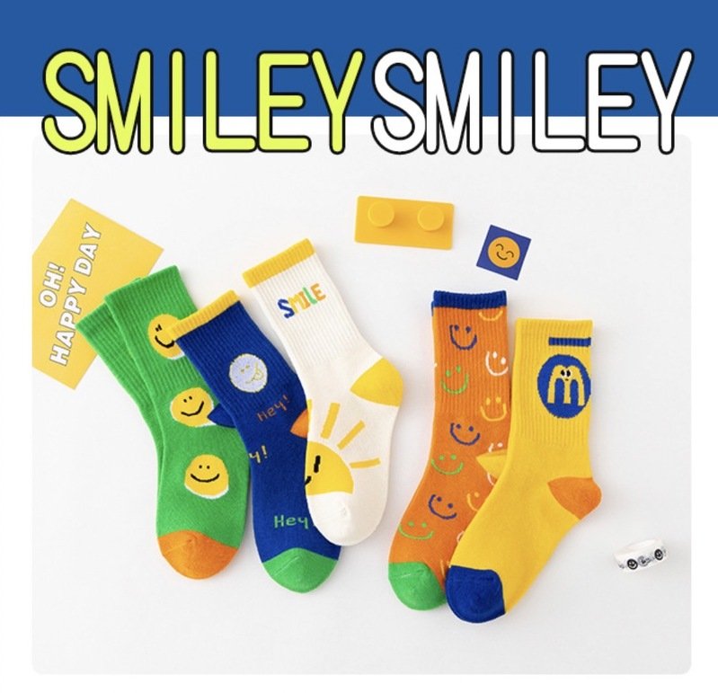 ถุงเท้า street vibe มาเป็น (SOCK125 SMILEY)