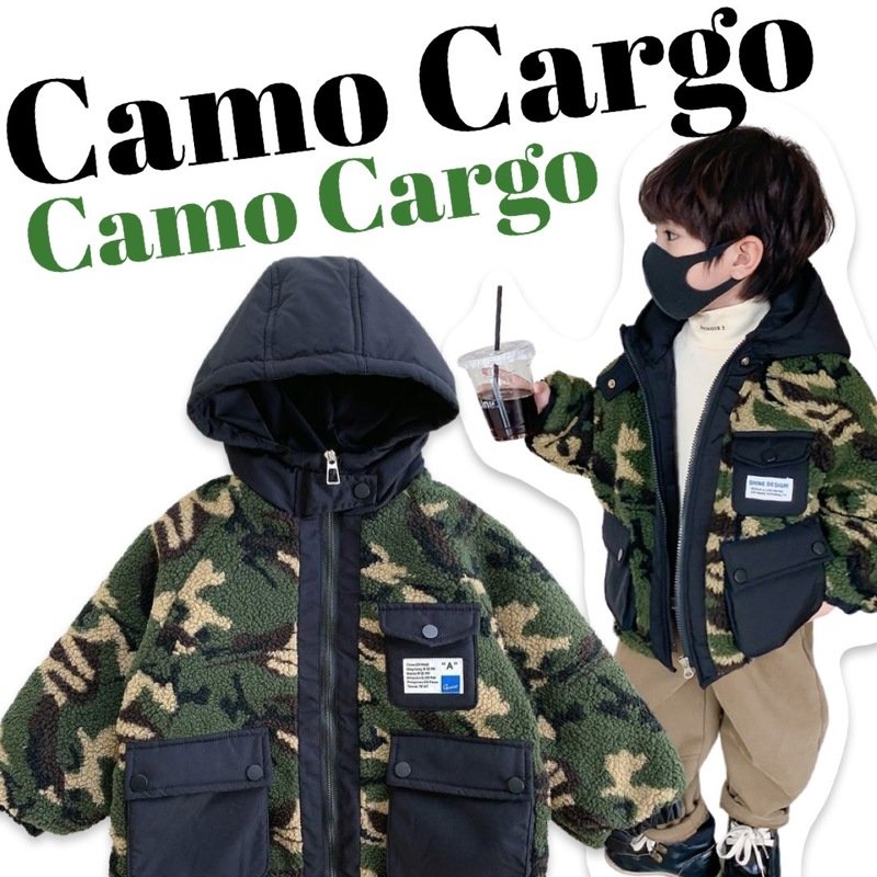 เสื้อกันหนาวเด็ก Camo Cargo Hoodie (STREET171)