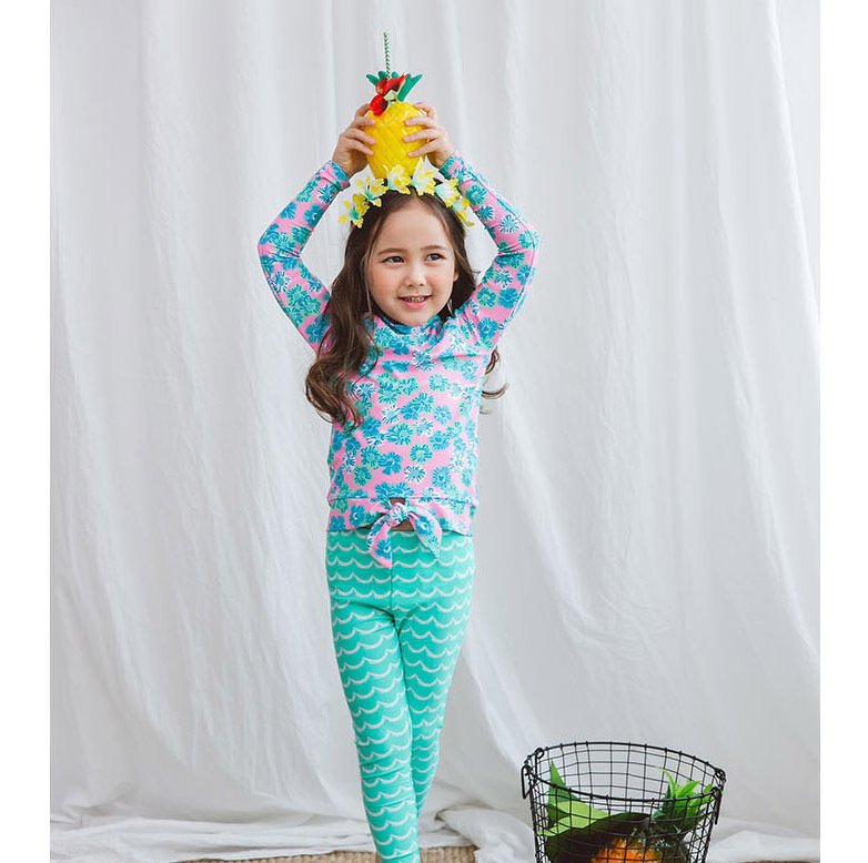 ชุดว่ายน้ำเด็ก Blue Flower Paradise (SW164 ) ชุดว่ายน้ำเด็ก Blue Flower Paradise (SW164 )