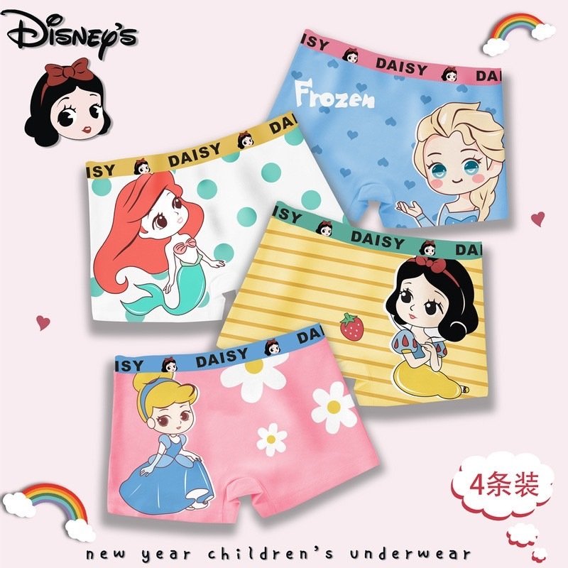 Disney Princess กางเกงในผ้า cotton 4 ตัว(UNDERWEAR46)