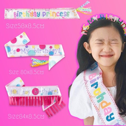 สายสะพาย Happy Birthday สไตล์เกาหลีสุดน่ารัก