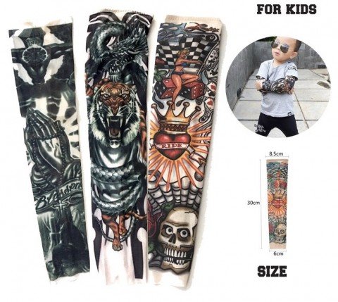ปลอกแขนรอยสัก Fake Tattoo for Kids  พร้อมลายใหม่สุดฮิต