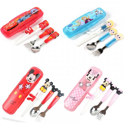 ชุดช้อนตะเกียบและชุดช้อนส้อม พร้อมกล่องเก็บ 