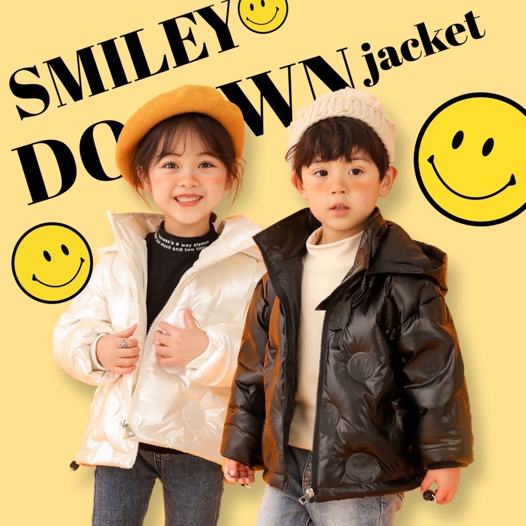 เสื้อหนาวทรงพองตัว Smiley down jacket (STREET165) เสื้อหนาวทรงพองตัว Smiley down jacket (STREET165)