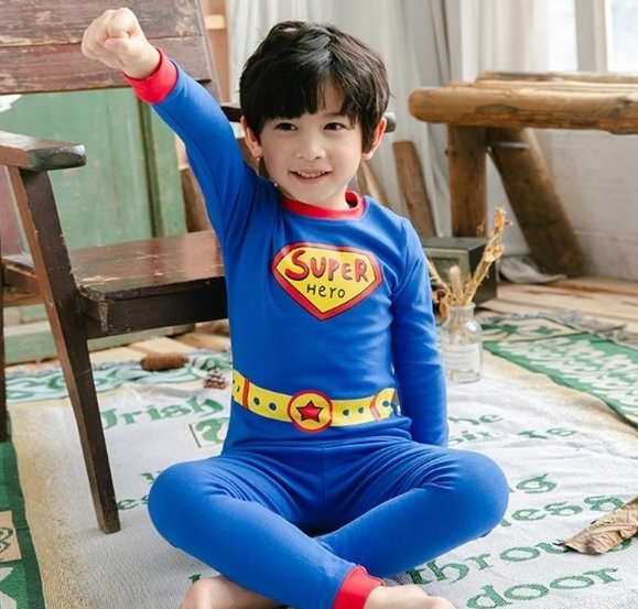 ชุดนอนเด็ก ผ้านิ่ม ใส่สบาย ลาย Super Hero