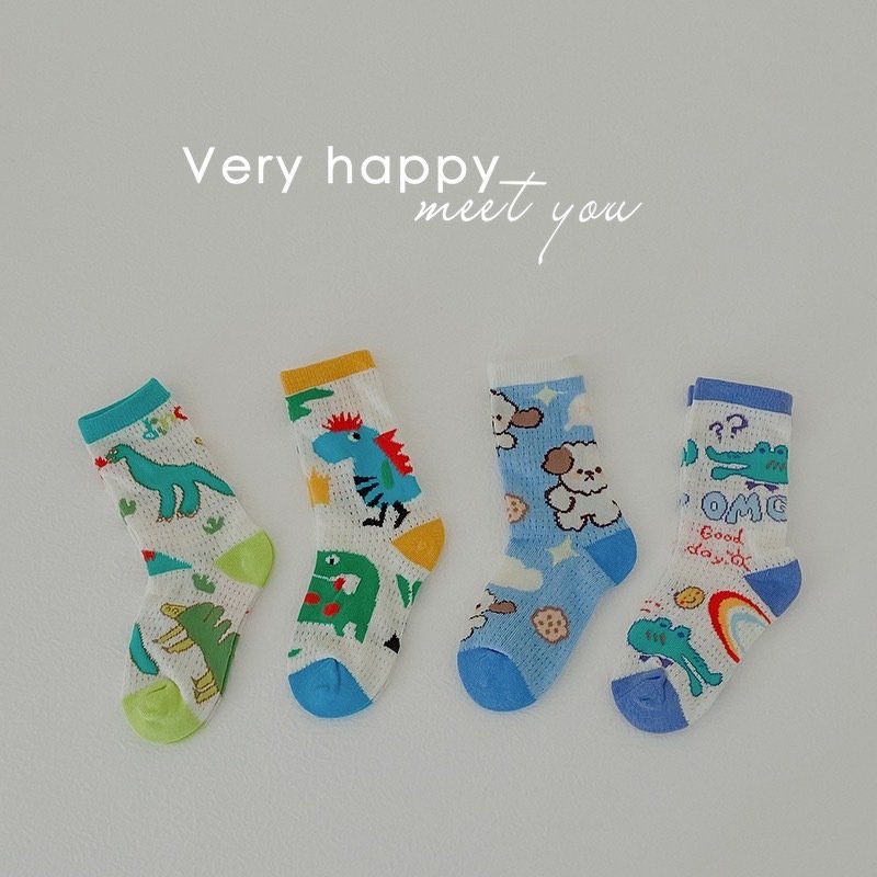 ถุงเท้า illustration sock(SOCK115 DINOSAUR )