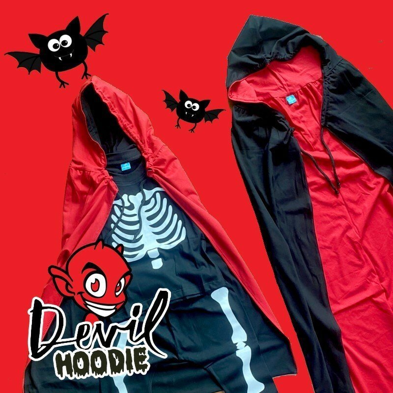  ผ้าคลุมปีศาจ ผ้าคลุม Dracula Devil hoodie  (PB540)