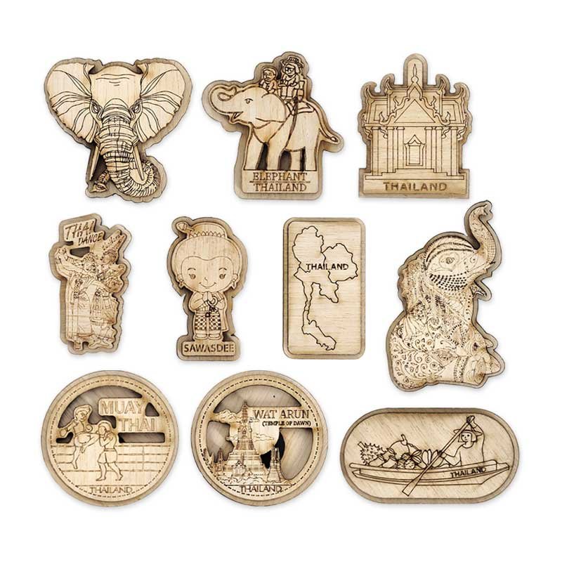 Thai Icon Wooden Magnet