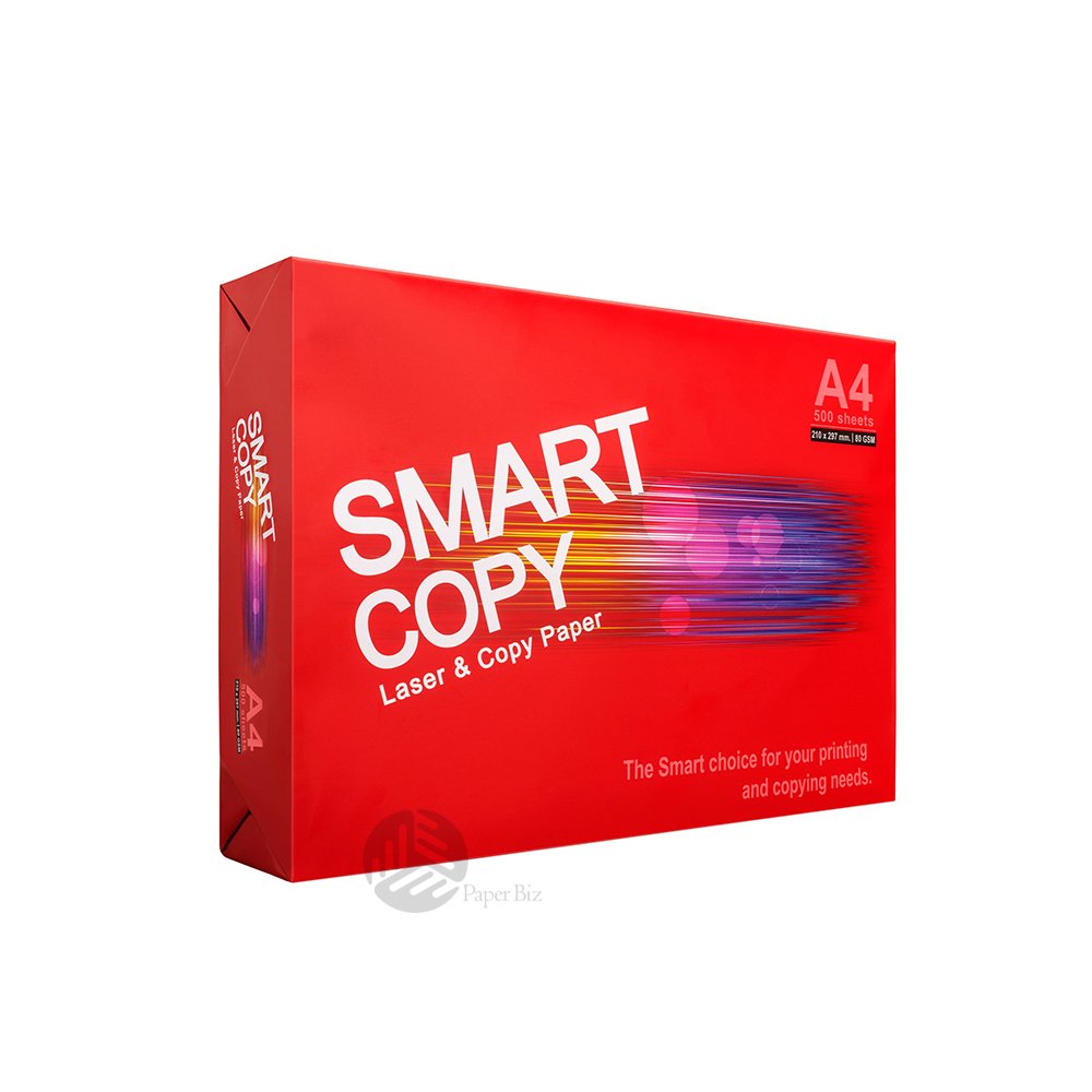 กระดาษถ่ายเอกสาร Smart Copy ขนาด A4 หนา 80 แกรม 500แผ่น (1 รีม)