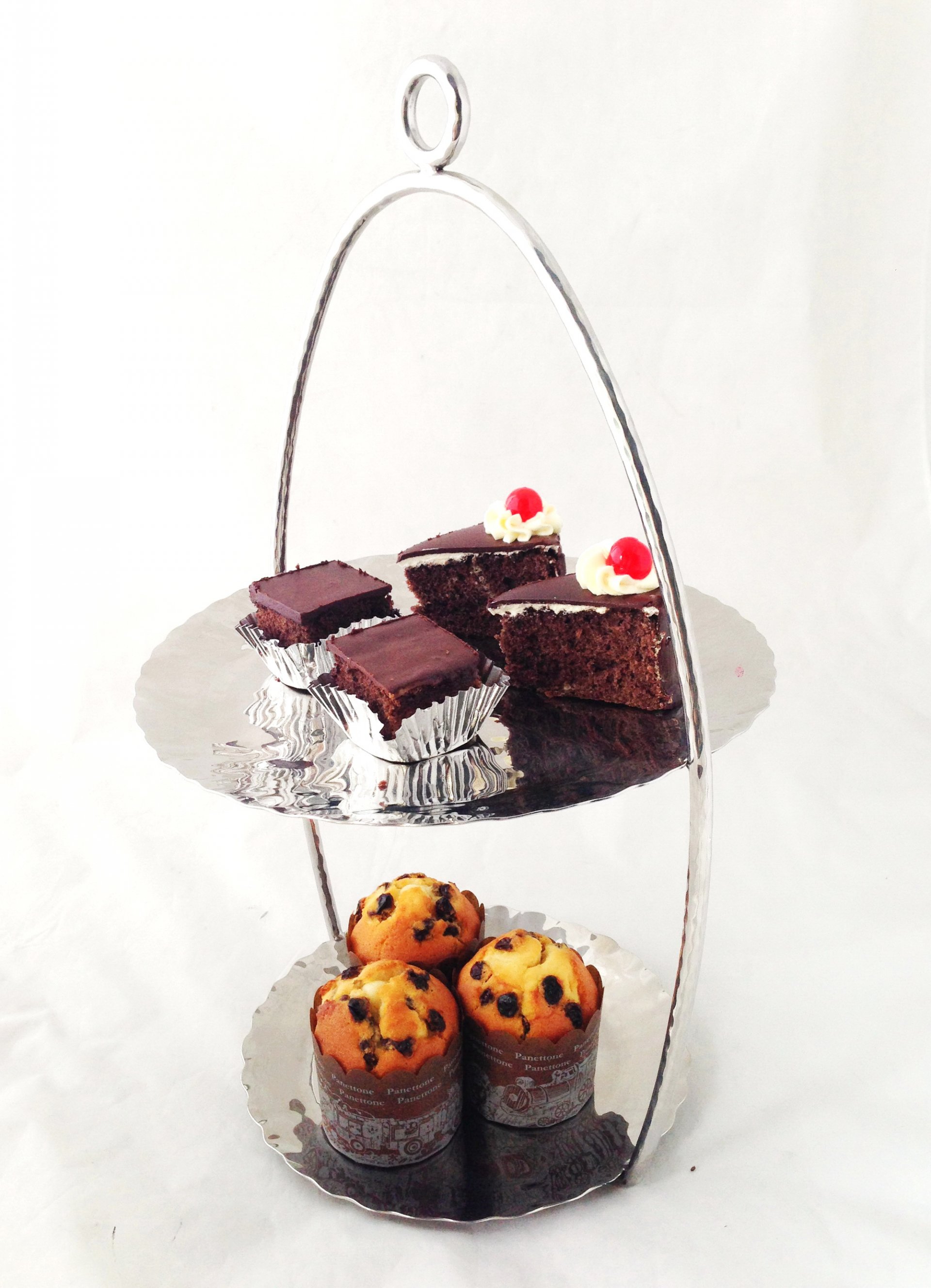 Stainless Steel 2 Tier Cake Stand 