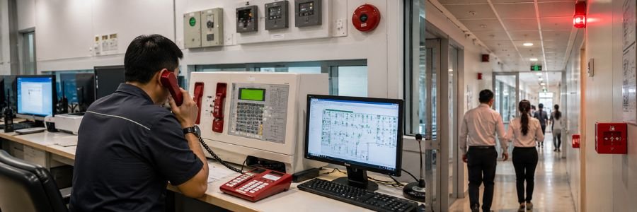 ทำความรู้จักระบบ Fire Alarm ในอาคารสำนักงาน: เจาะลึกหน้าที่ของทีมควบคุมเมื่อสัญญาณเตือนภัยดัง
