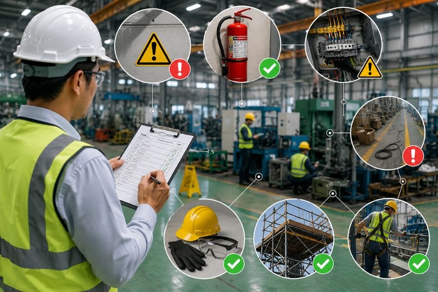 คู่มือการตรวจความปลอดภัยหน้างาน (Safety Inspection) สำหรับ จป หัวหน้างาน: ตรวจอย่างไรให้เจอจุดเสี่ยง
