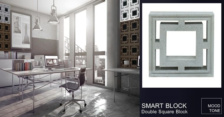 สร้างสรรค์ Pattern ที่มีเอกลักษณ์ให้กับงานตกแต่งผนัง ด้วยบล็อค Double Square & Smart Miti Block ในรูปแบบ LEGO System สร้างสรรค์ Pattern ที่มีเอกลักษณ์ให้กับงานตกแต่งผนัง ด้วยบล็อค Double Square & Smart Miti Block ในรูปแบบ LEGO System