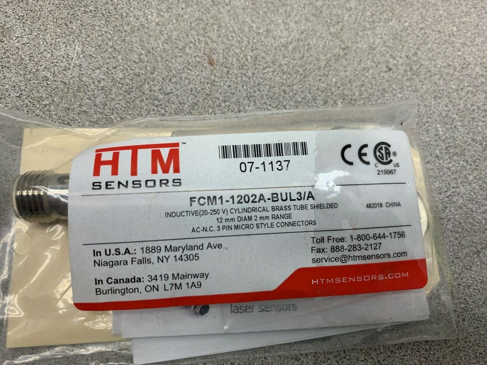 HTM Inductive Proximity Sensor - flowautomech