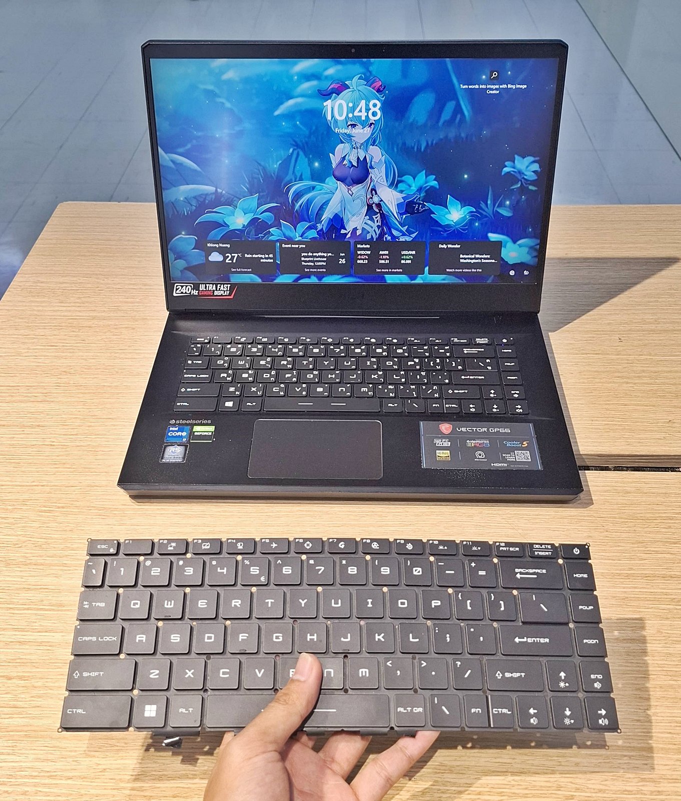 MSI Vector GP66 เปิดไม่ติด คิดว่าเมนบอร์ดเสีย ที่แท้แค่คีย์บอร์ดพัง