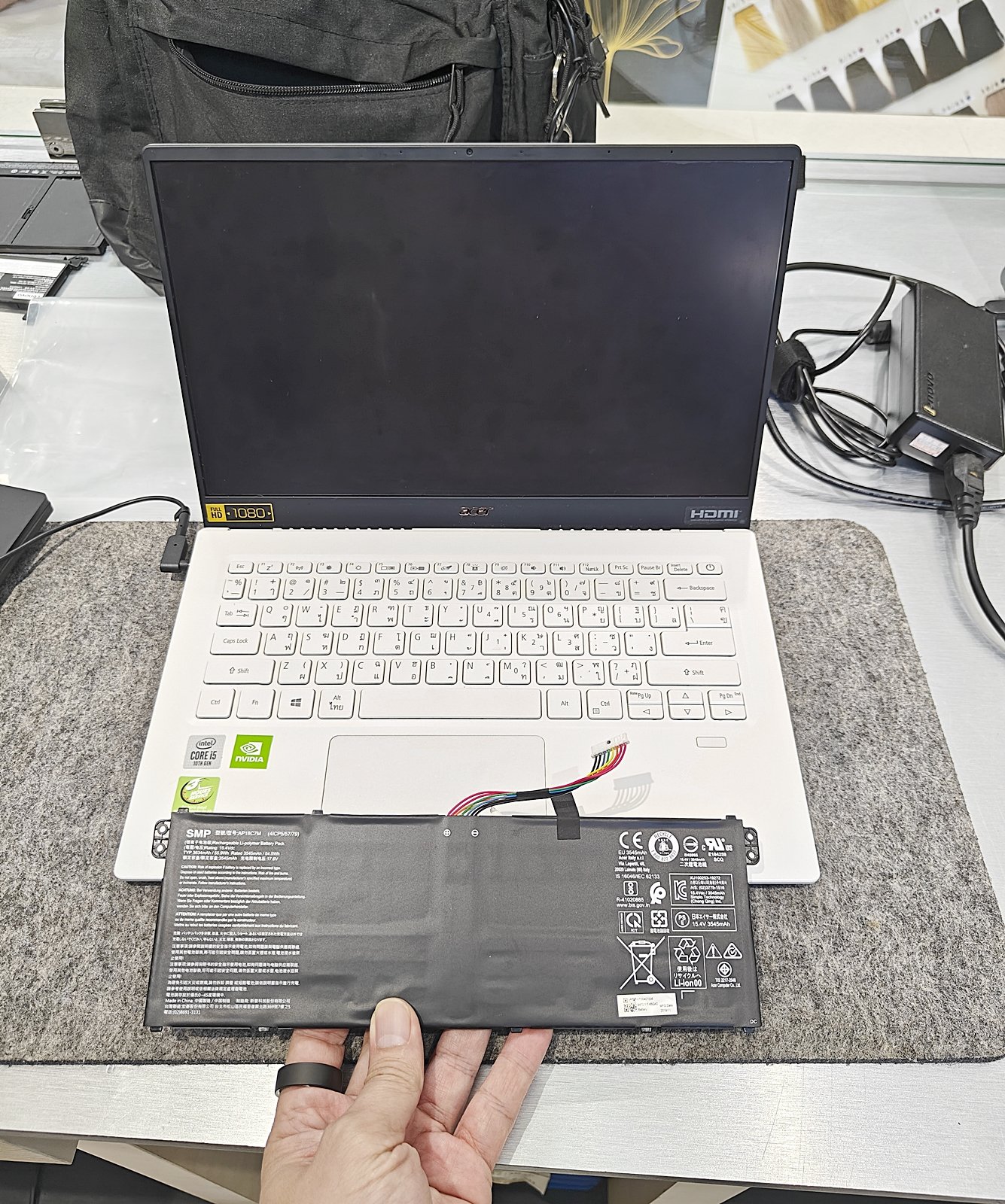 Acer Swift 5 ชาร์จไฟไม่เข้า เปิดเครื่องไม่ติด