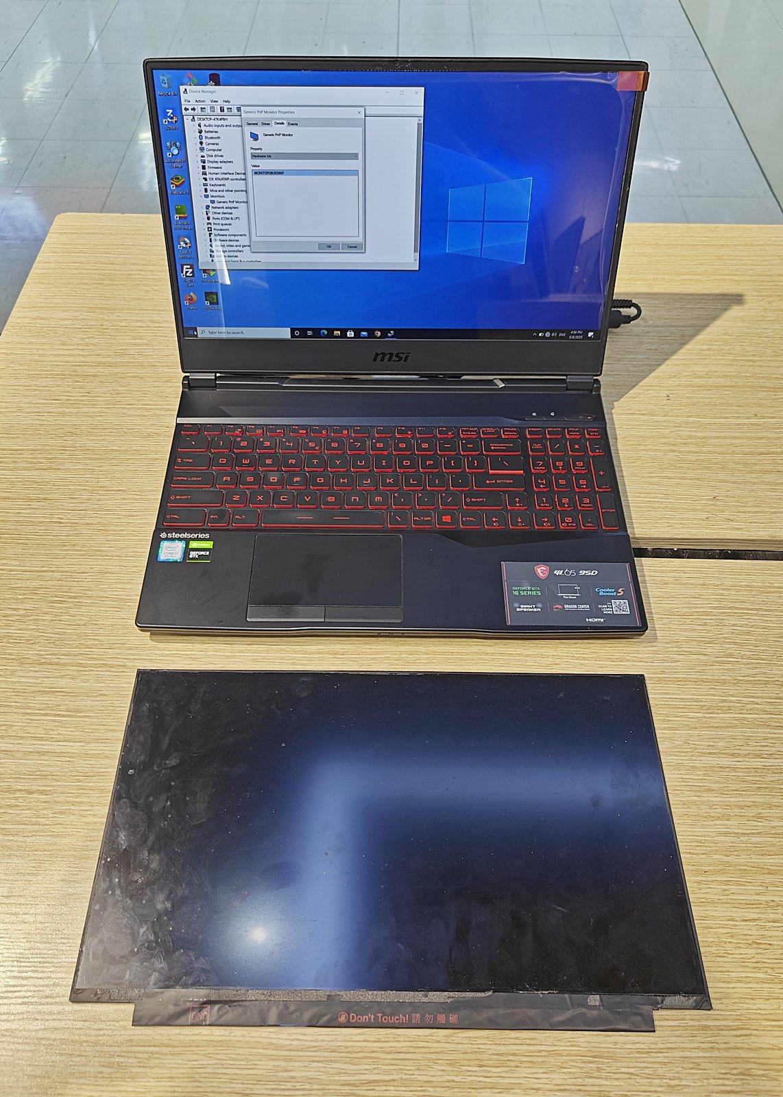 เปลี่ยนจอ MSI GL65