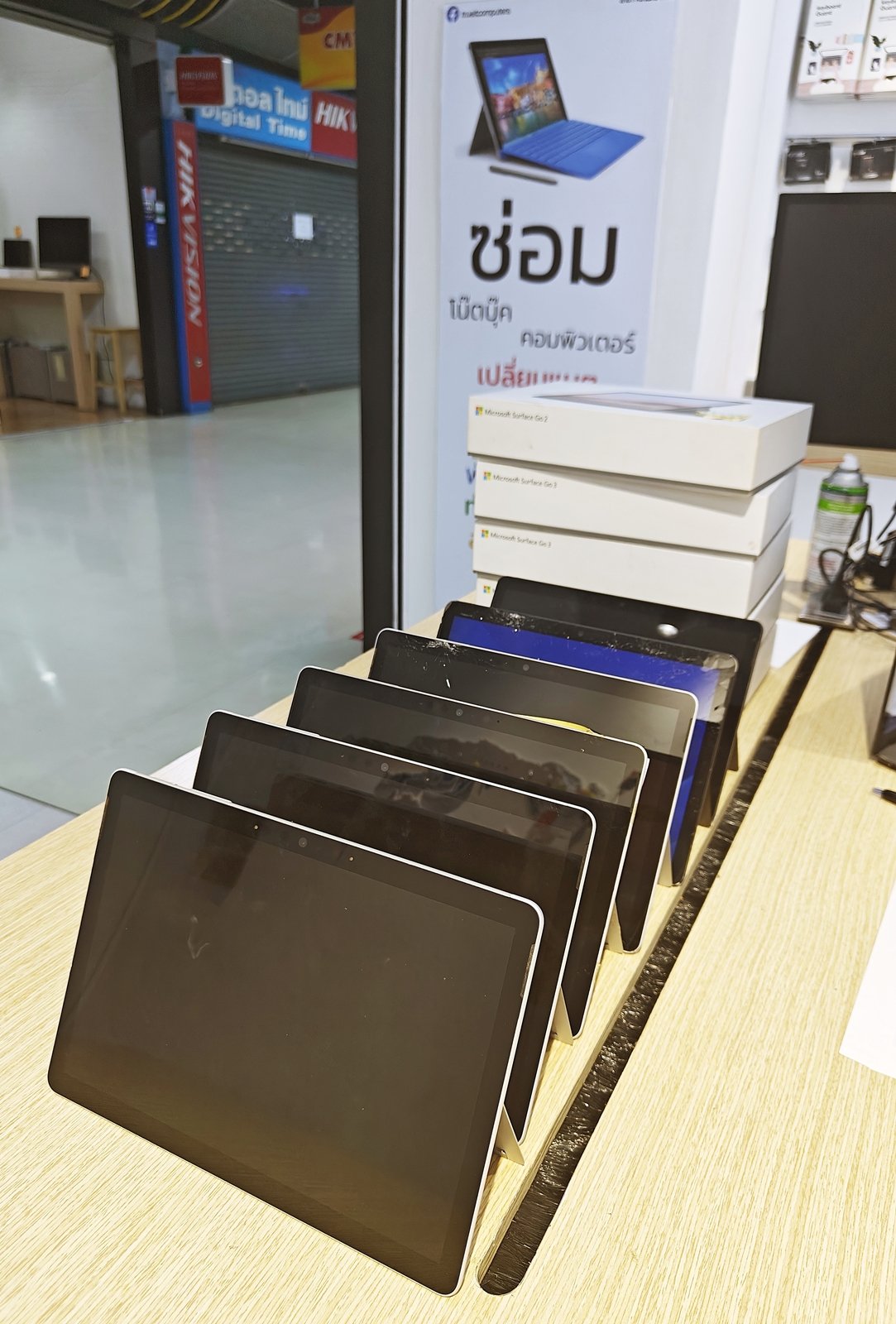 บริการซ่อม Microsoft Surface Go 2 และ Surface Go 3 เครื่องบริษัท จอแตก จอเสีย เปิดไม่ติด พร้อมระบบเอกสารองค์กรครบวงจร