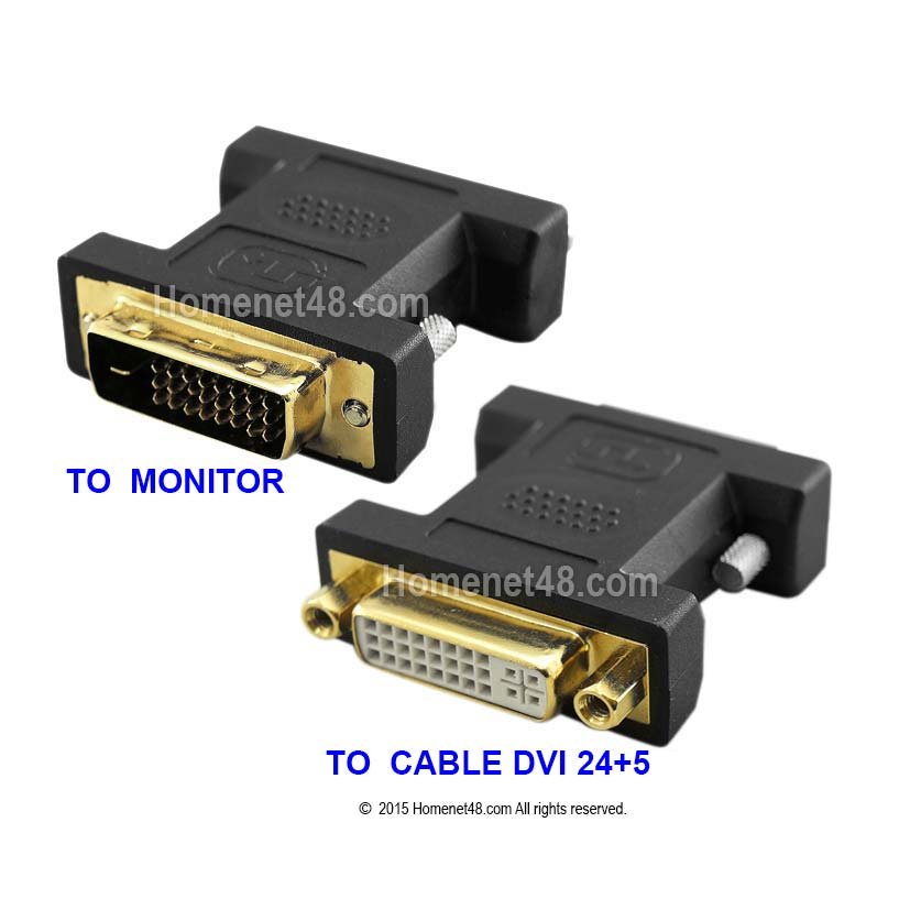 DVI Adapter Converter (24+5) (F) to DVI (24+1) (M)