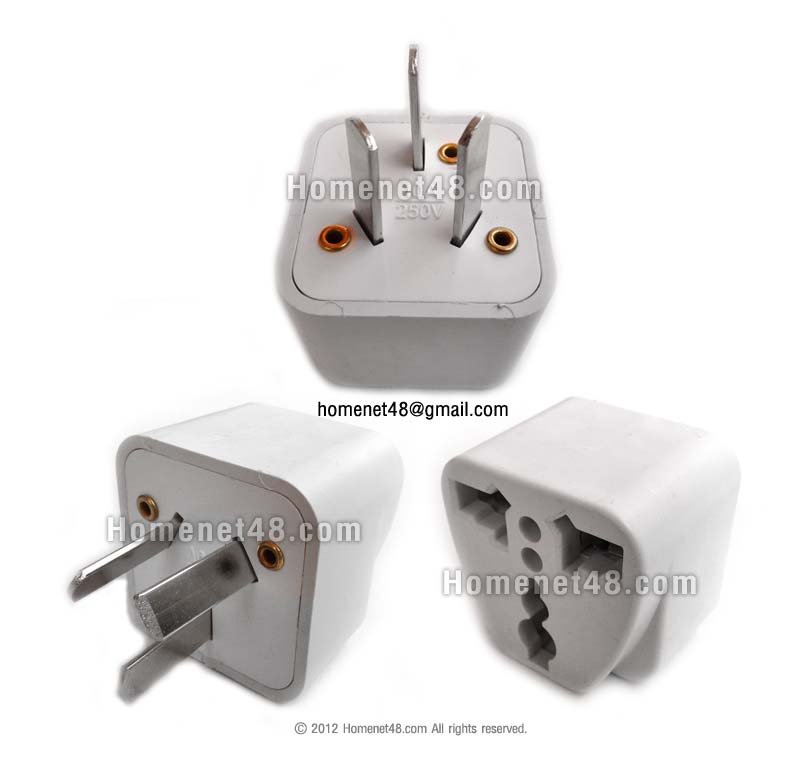 Power plug adapter (Type I) for use in China, Australia, and New Zealand