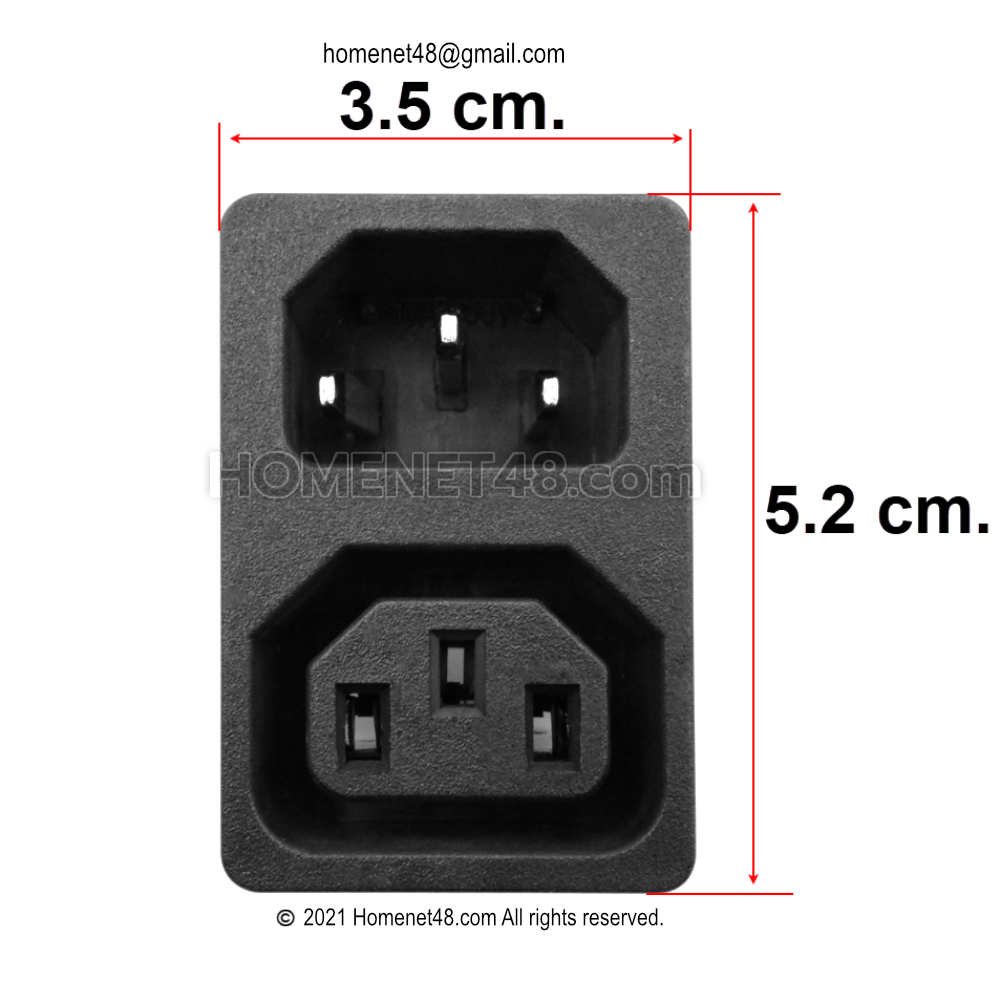 AC socket IEC C13 C14 power socket for DIY (Clip Lock) - homenet48