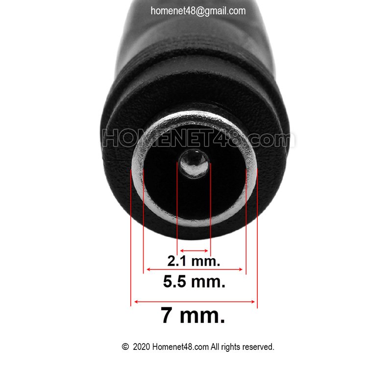 หัวแปลง Mini USB 5 Pin (M) to DC 5.5x2.1 (F)