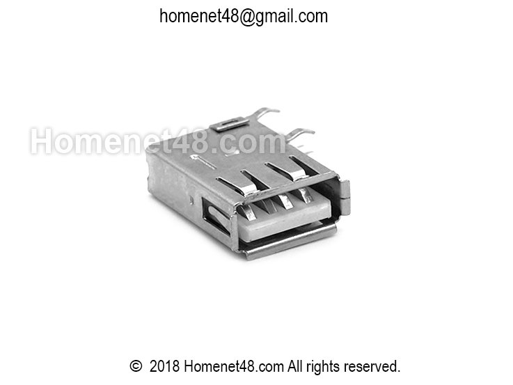 อะไหล่หัว USB ตัวเมีย 1 Port ตั้งฉาก (เฉพาะหัว)