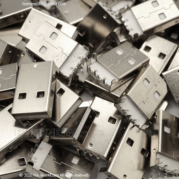 อะไหล่เปลี่ยนซ่อม หัว USB ตัวผู้ ขาฉาก 90 องศา