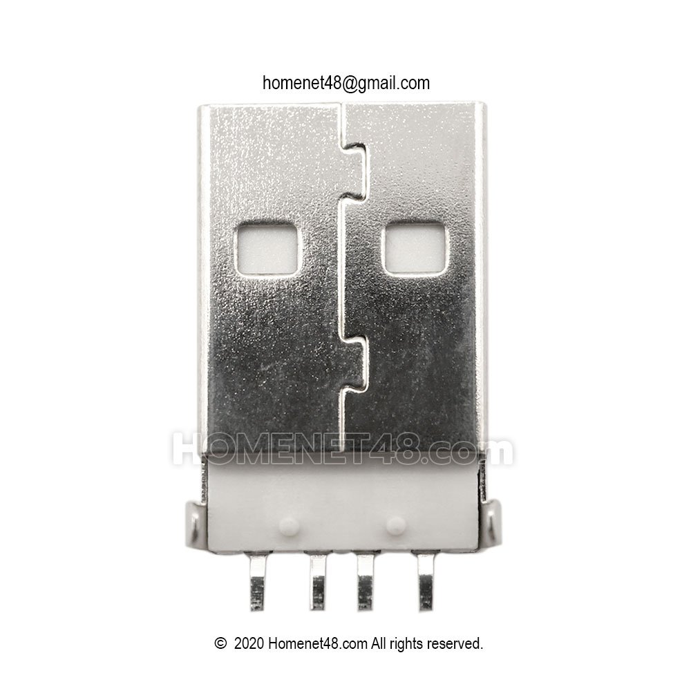 อะไหล่เปลี่ยนซ่อม หัว USB ตัวผู้ แบบ SMD ขาตรง