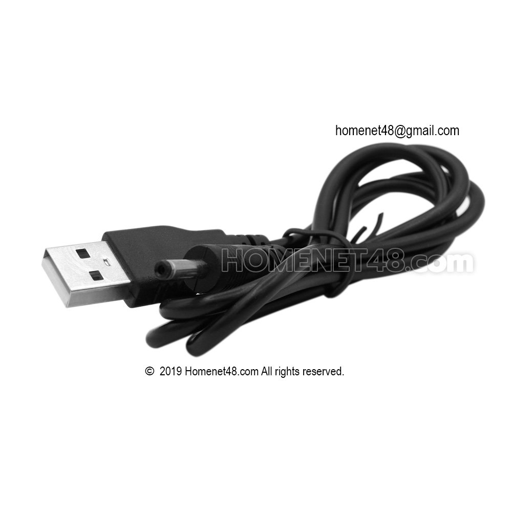 USB Stromkabel auf DC Hohlstecker 3.5x1.35mm 5V 80cm Ladekabel