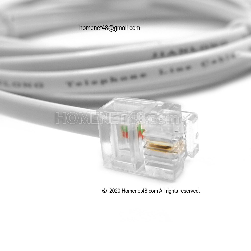 Telephone Cable Rj11 Box สายโทรศัพท์บ้าน สายแบน เข้าหัวสำเร็จรูป พร้อมใช้