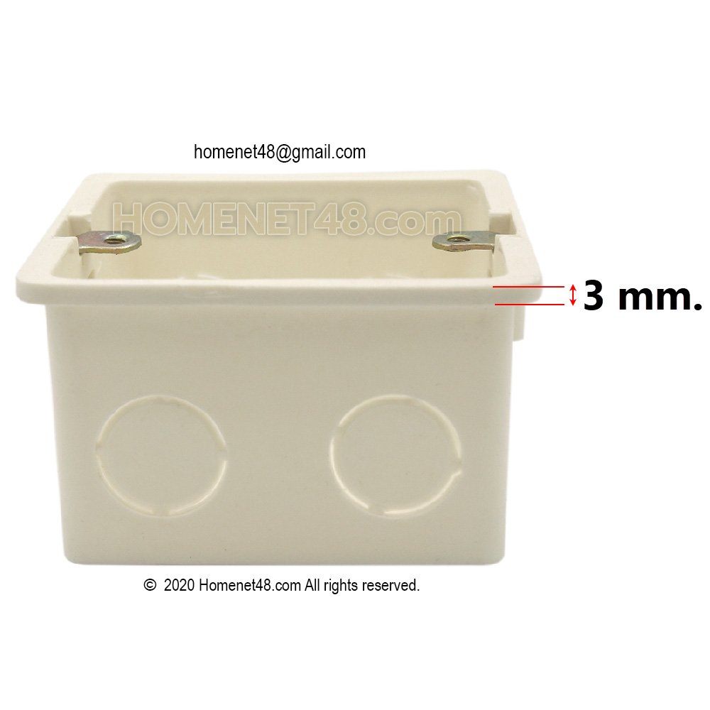บล็อคฝังพลาสติก กล่องฝัง (Wall box) รุ่นมาตรฐาน