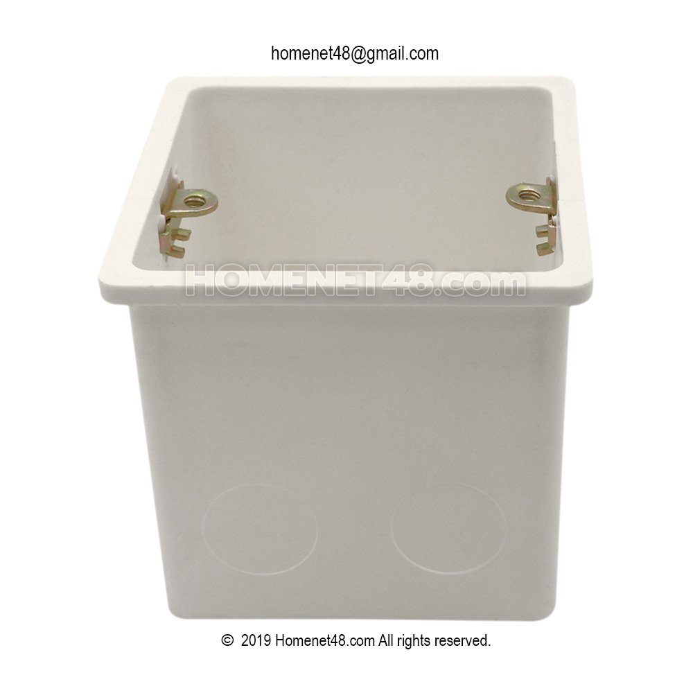 บล็อคฝัง พลาสติก (Wall box) หนาพิเศษ ลึก 7.5 ซม. - homenet48