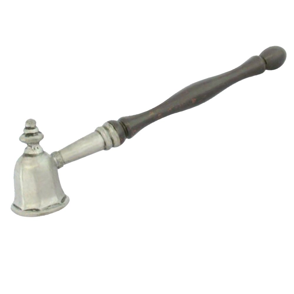 Pewter Candle Snuffer - Wooden Handle