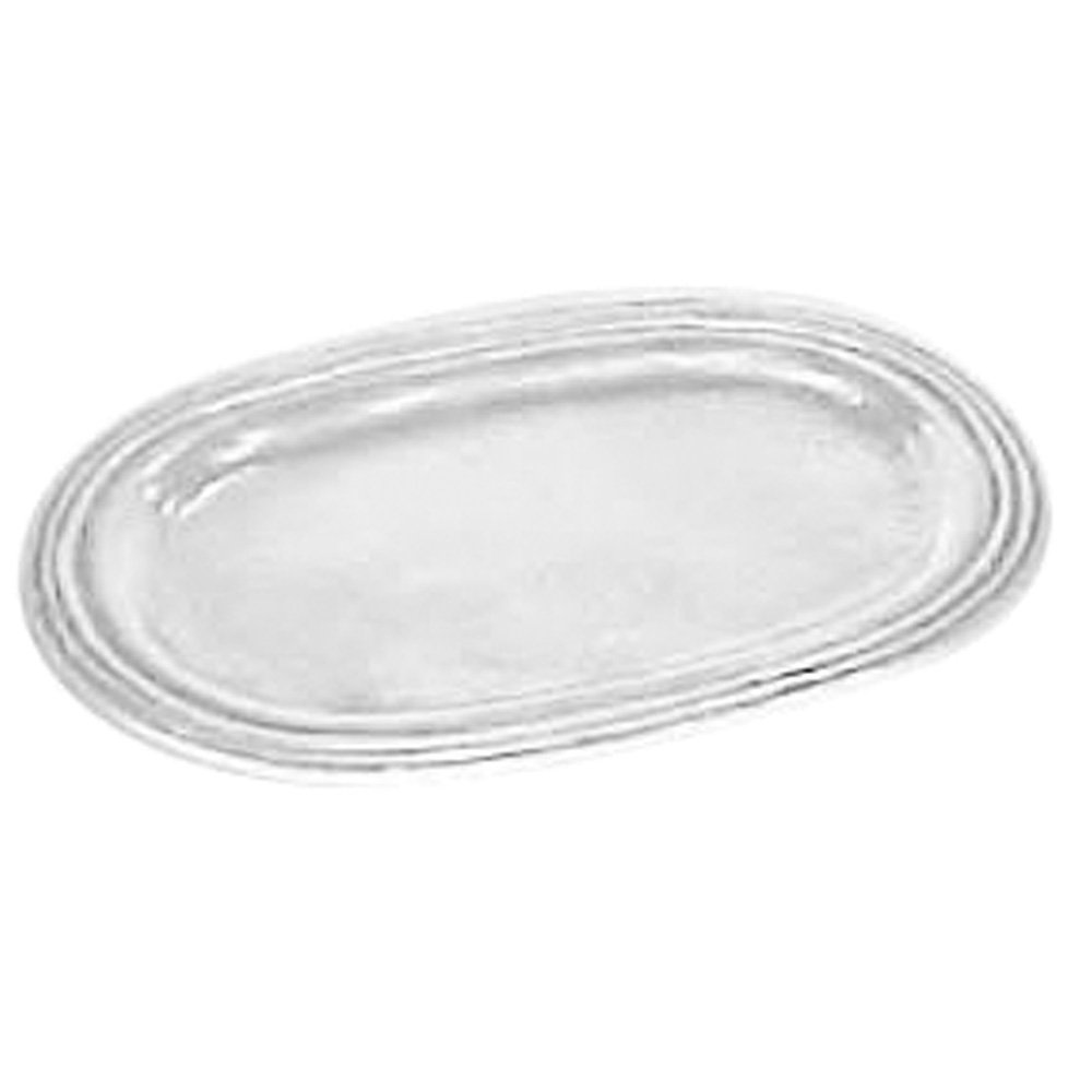 Pewter Oval Tray, Thick Border