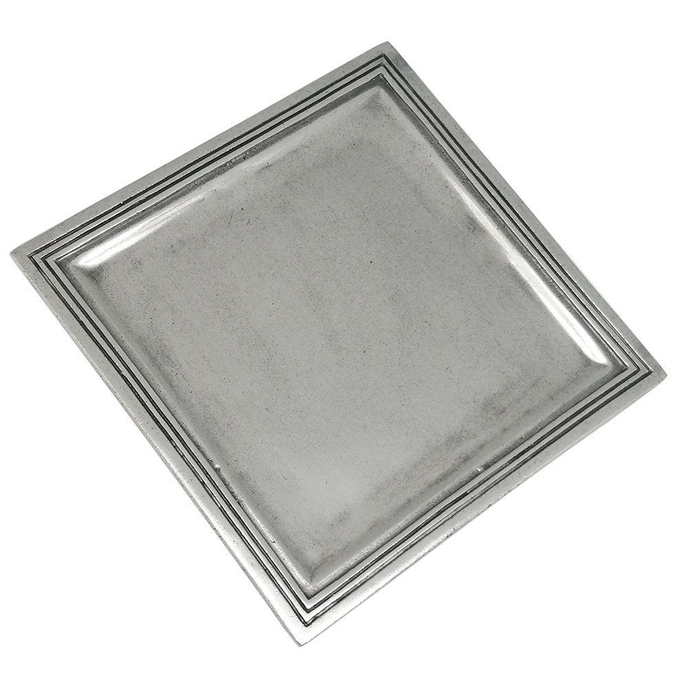 Pewter Square Tray, thick Border