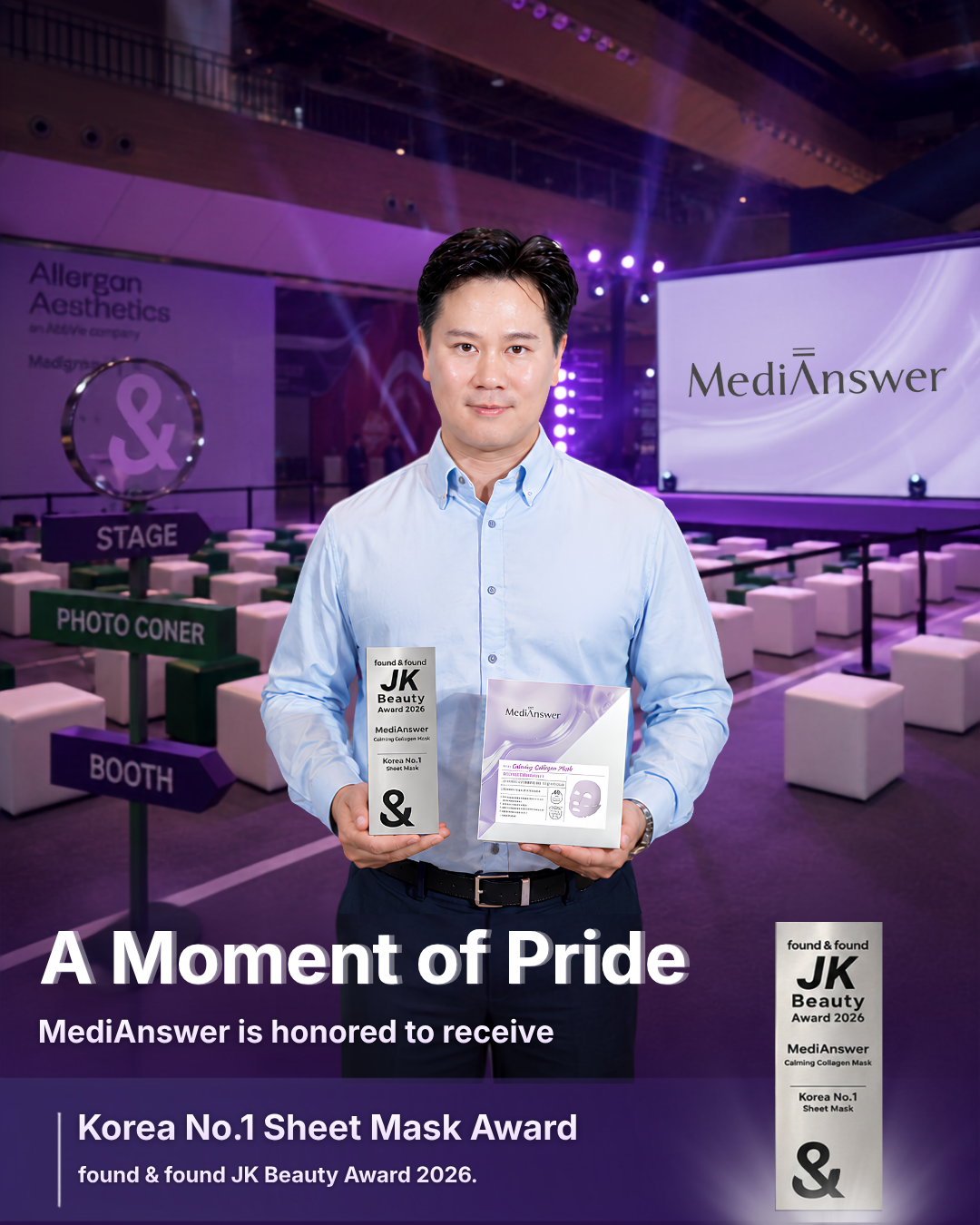 การันตีความเป็นที่ 1! MediAnswer Calming Collagen Mask คว้ารางวัลมาร์กหน้าอันดับ 1 จากเกาหลีในงาน JK Beauty Award 2026