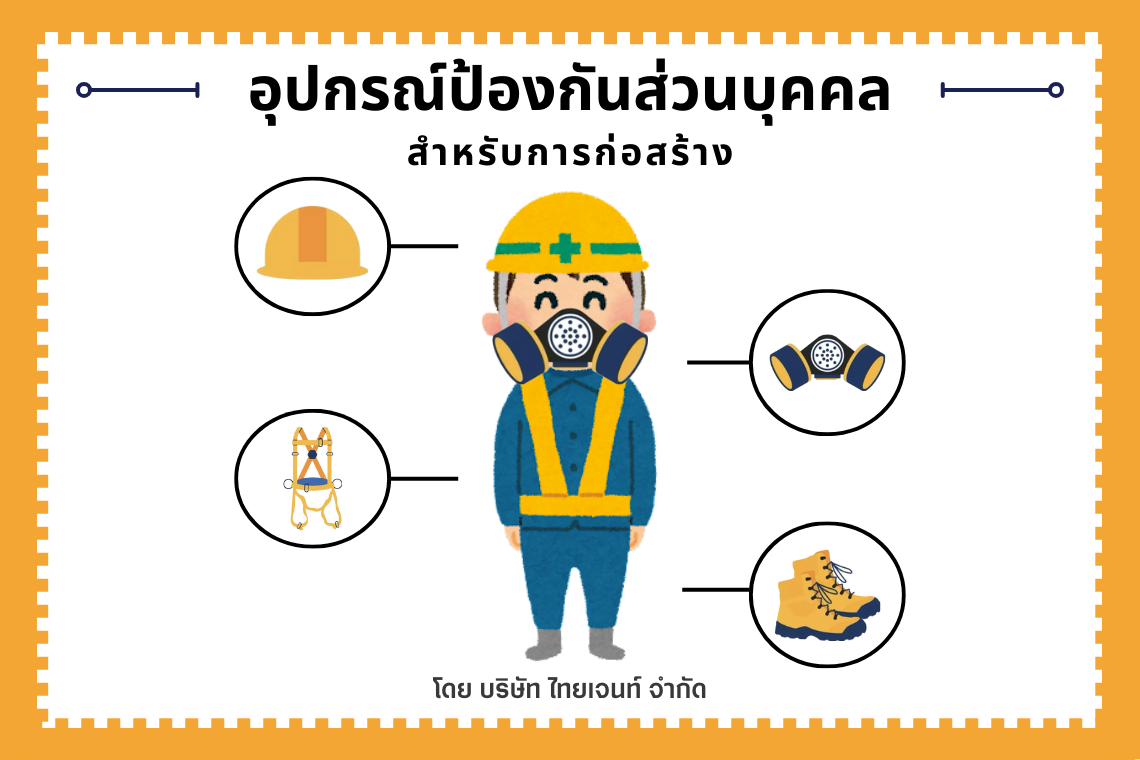 อุปกรณ์ป้องกันส่วนบุคคลสำหรับการก่อสร้าง (PPE) อุปกรณ์ป้องกันส่วนบุคคลสำหรับการก่อสร้าง (PPE)