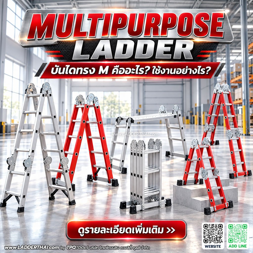 บันไดทรง M คืออะไร? บันไดอเนกประสงค์ MULTIPURPOSE LADDER ใช้งานอย่างไร เลือกแบบไหนดี