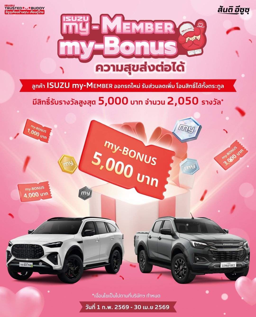 ISUZU my-Member my Bonus สำหรับลูกค้าสมาชิก ISUZU my-Member