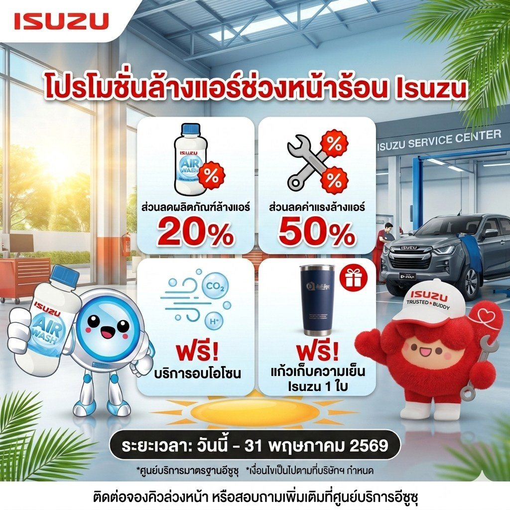 โปรโมชั่นล้างแอร์ช่วงหน้าร้อน