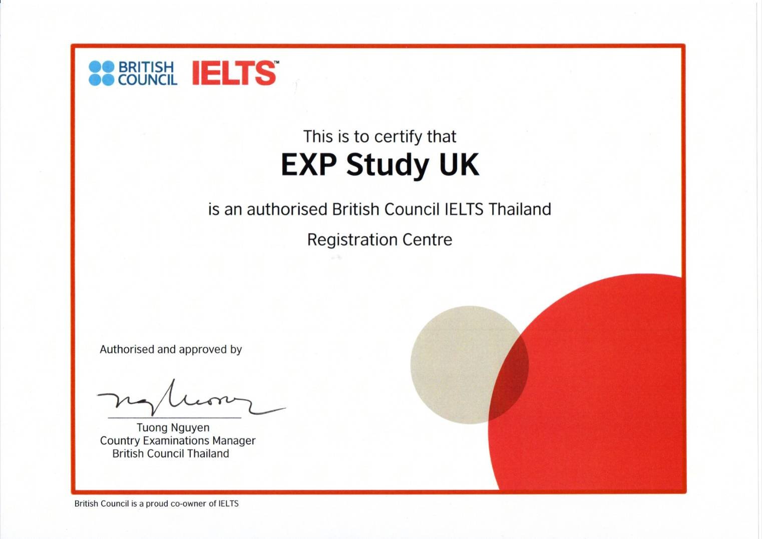 Application Service for IELTS Exam