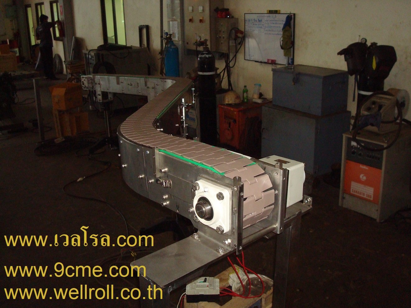 Table Top Chain Drive Direction โซ่ลำเลียงบนโต๊ะ(Table top chain conveyor)