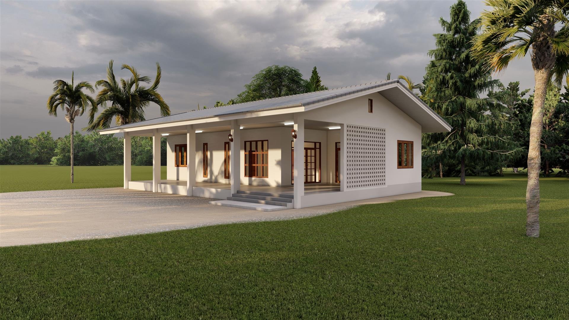 บ้านชั้นเดียวทรงจั่่ว บ้านชั้นเดียวทรงจั่่ว