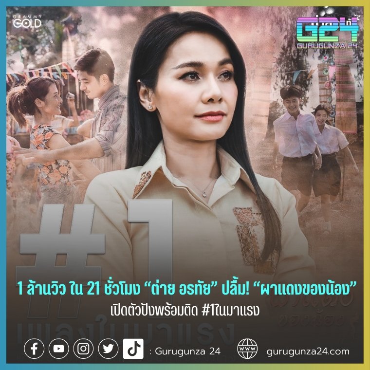 1 million views in 21 hours "Tai Orathai" delighted! "Pha Daeng of Nong" makes a great debut and ranks #1 in the trending
