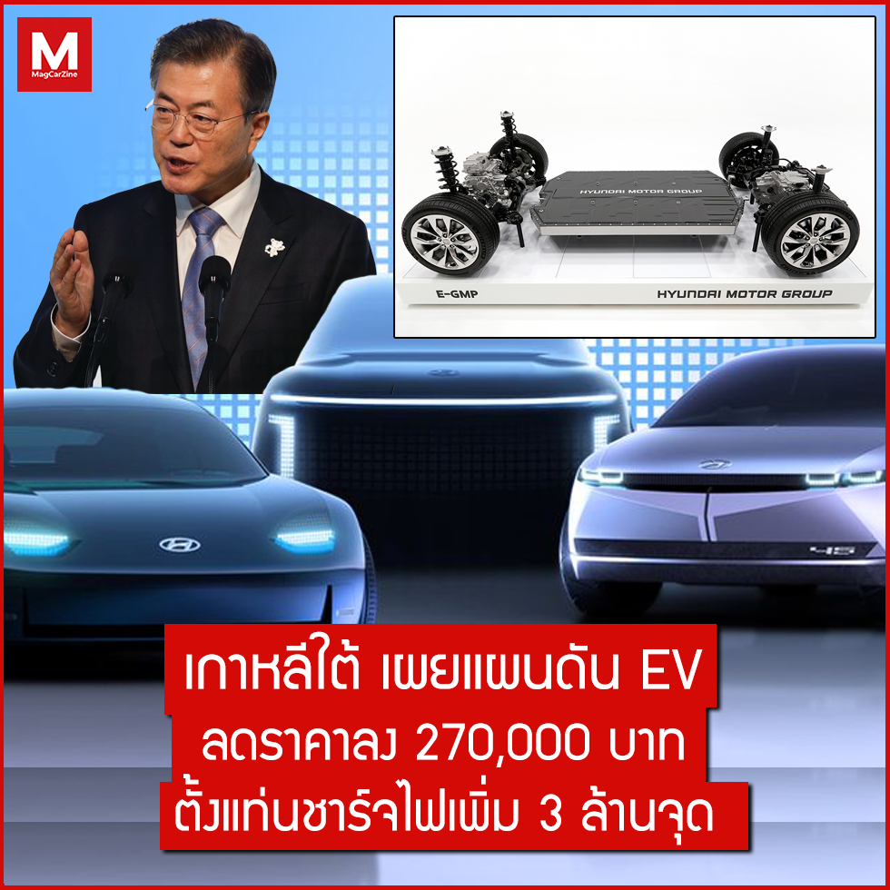 รัฐบาลเกาหลีใต้เอาจริง ผลักดันนโยบาย "ลดราคารถยนต์ไฟฟ้า" ลงกว่าเดิมเกือบครึ่งนึง ให้ได้ภายในปี 2025 รัฐบาลเกาหลีใต้เอาจริง ผลักดันนโยบาย "ลดราคารถยนต์ไฟฟ้า" ลงกว่าเดิมเกือบครึ่งนึง ให้ได้ภายในปี 2025