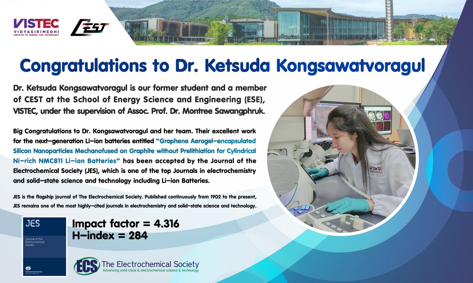 Big Congratulations to Dr. Kongsawatvoragul and her team.