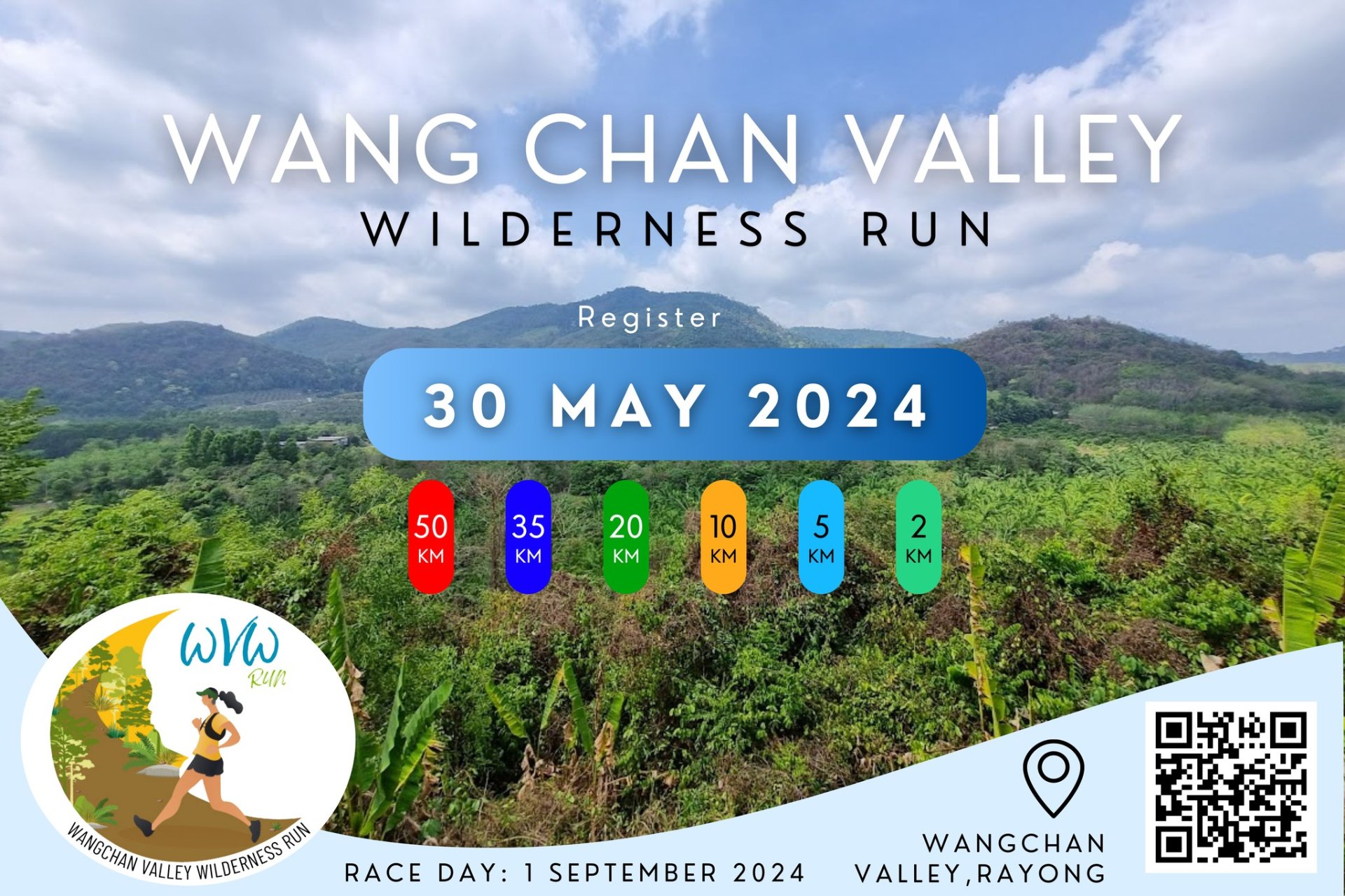 1 กันยายนนี้พบกับ WVW - Wangchan Valley Wilderness Run 2024 
